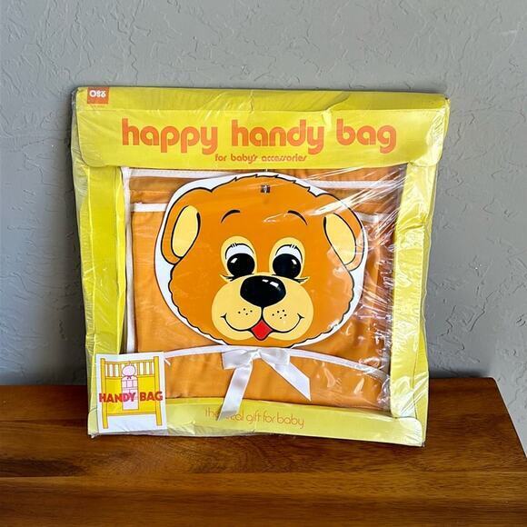 Happy Handy‎ Bag 1972 Bear crib organization hanging bag orange - Picture 1 of 4